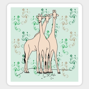 Funny Giraffe Line Art Sticker